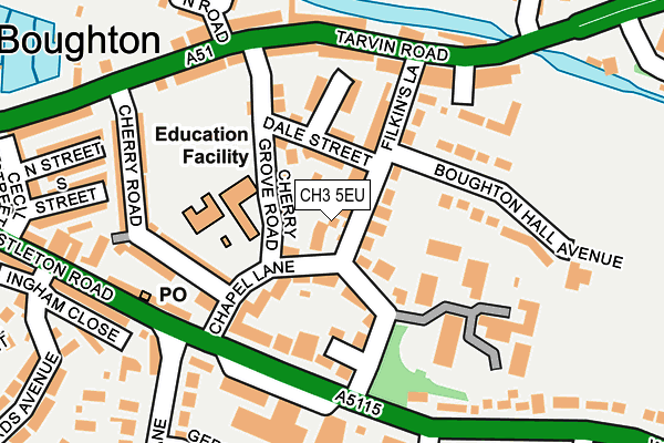 CH3 5EU map - OS OpenMap – Local (Ordnance Survey) CH3 5EU map - OS OpenMap – Local (Ordnance Survey)