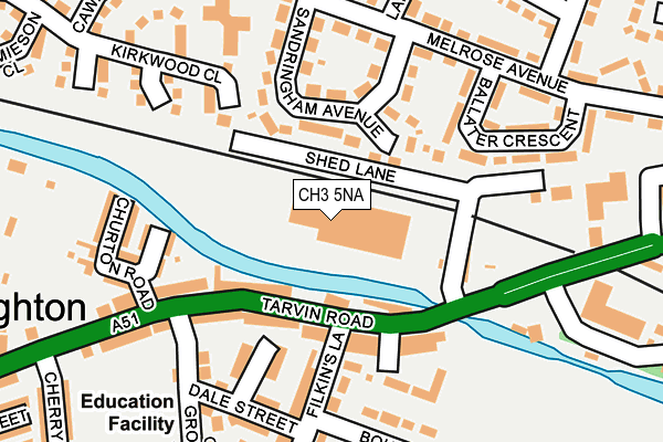 CH3 5NA map - OS OpenMap – Local (Ordnance Survey) CH3 5NA map - OS OpenMap – Local (Ordnance Survey)