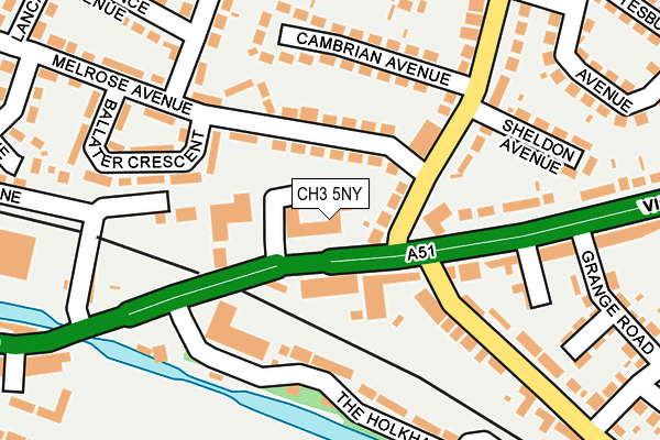 CH3 5NY map - OS OpenMap – Local (Ordnance Survey) CH3 5NY map - OS OpenMap – Local (Ordnance Survey)