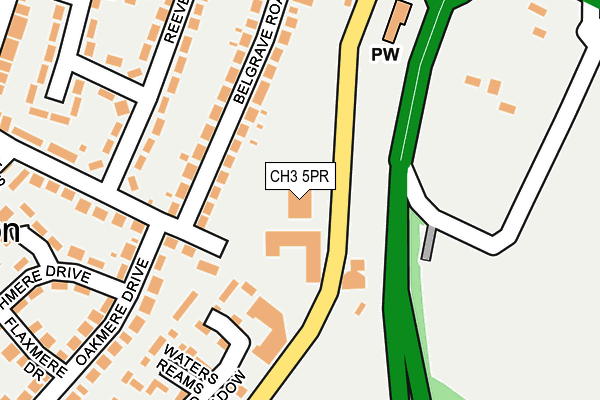 CH3 5PR map - OS OpenMap – Local (Ordnance Survey) CH3 5PR map - OS OpenMap – Local (Ordnance Survey)
