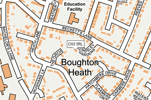 CH3 5RL map - OS OpenMap – Local (Ordnance Survey) CH3 5RL map - OS OpenMap – Local (Ordnance Survey)