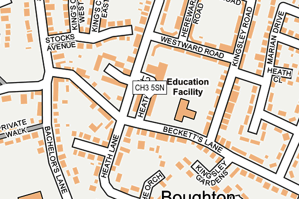 CH3 5SN map - OS OpenMap – Local (Ordnance Survey) CH3 5SN map - OS OpenMap – Local (Ordnance Survey)