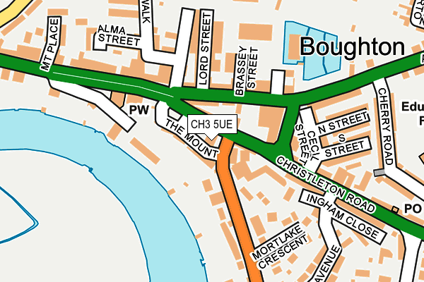 CH3 5UE map - OS OpenMap – Local (Ordnance Survey) CH3 5UE map - OS OpenMap – Local (Ordnance Survey)