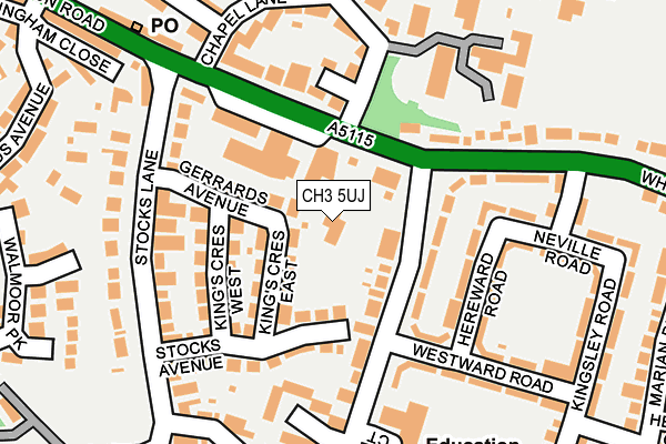 CH3 5UJ map - OS OpenMap – Local (Ordnance Survey) CH3 5UJ map - OS OpenMap – Local (Ordnance Survey)