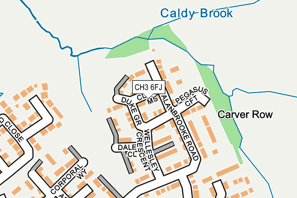 CH3 6FJ map - OS OpenMap – Local (Ordnance Survey) CH3 6FJ map - OS OpenMap – Local (Ordnance Survey)