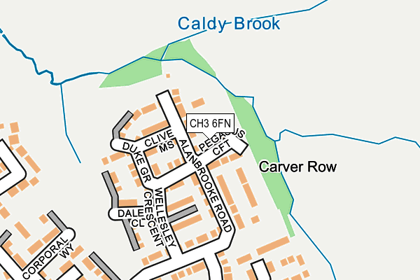 CH3 6FN map - OS OpenMap – Local (Ordnance Survey) CH3 6FN map - OS OpenMap – Local (Ordnance Survey)