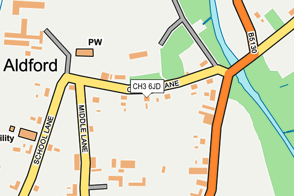 CH3 6JD map - OS OpenMap – Local (Ordnance Survey) CH3 6JD map - OS OpenMap – Local (Ordnance Survey)