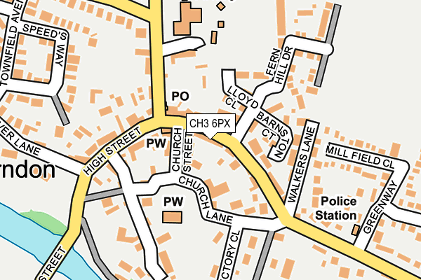 CH3 6PX map - OS OpenMap – Local (Ordnance Survey) CH3 6PX map - OS OpenMap – Local (Ordnance Survey)