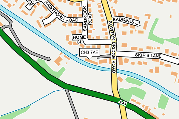 CH3 7AE map - OS OpenMap – Local (Ordnance Survey) CH3 7AE map - OS OpenMap – Local (Ordnance Survey)