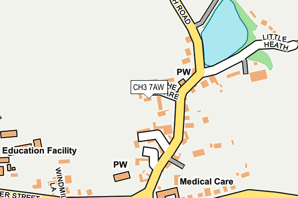 CH3 7AW map - OS OpenMap – Local (Ordnance Survey) CH3 7AW map - OS OpenMap – Local (Ordnance Survey)