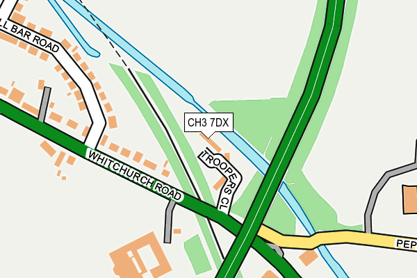 CH3 7DX map - OS OpenMap – Local (Ordnance Survey) CH3 7DX map - OS OpenMap – Local (Ordnance Survey)