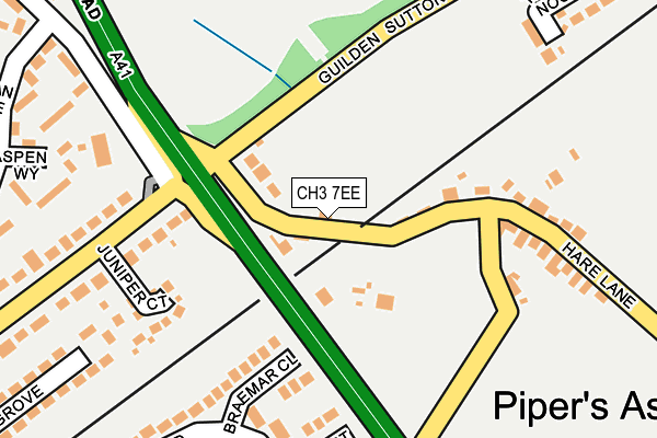 CH3 7EE map - OS OpenMap – Local (Ordnance Survey) CH3 7EE map - OS OpenMap – Local (Ordnance Survey)