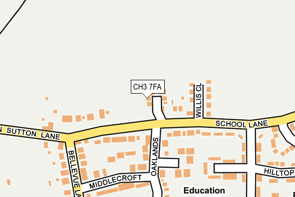 CH3 7FA map - OS OpenMap – Local (Ordnance Survey) CH3 7FA map - OS OpenMap – Local (Ordnance Survey)