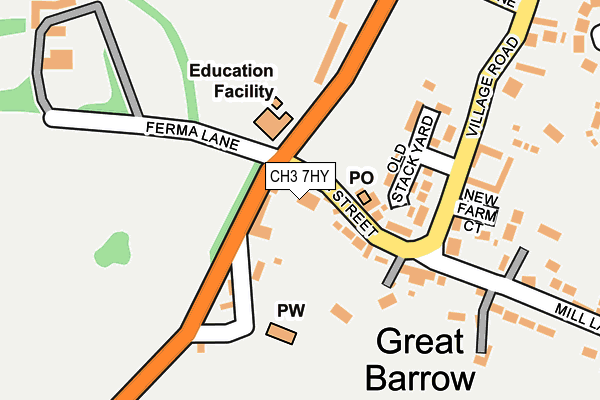 CH3 7HY map - OS OpenMap – Local (Ordnance Survey)