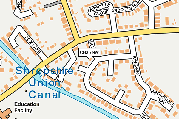 CH3 7NW map - OS OpenMap – Local (Ordnance Survey) CH3 7NW map - OS OpenMap – Local (Ordnance Survey)