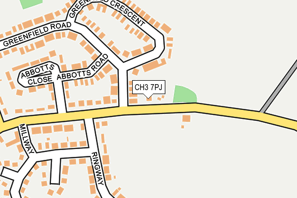 CH3 7PJ map - OS OpenMap – Local (Ordnance Survey) CH3 7PJ map - OS OpenMap – Local (Ordnance Survey)