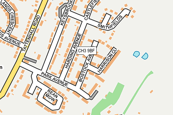 CH3 9BF map - OS OpenMap – Local (Ordnance Survey) CH3 9BF map - OS OpenMap – Local (Ordnance Survey)
