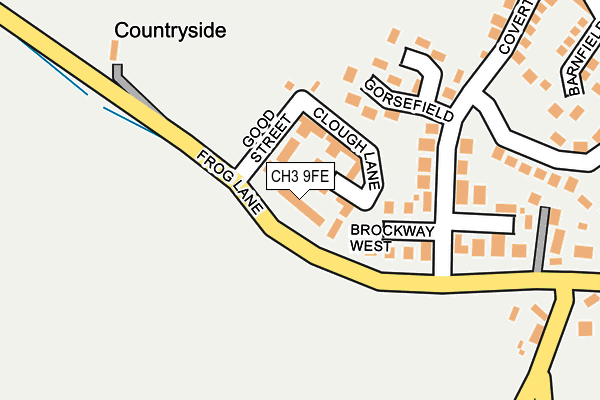 CH3 9FE map - OS OpenMap – Local (Ordnance Survey) CH3 9FE map - OS OpenMap – Local (Ordnance Survey)
