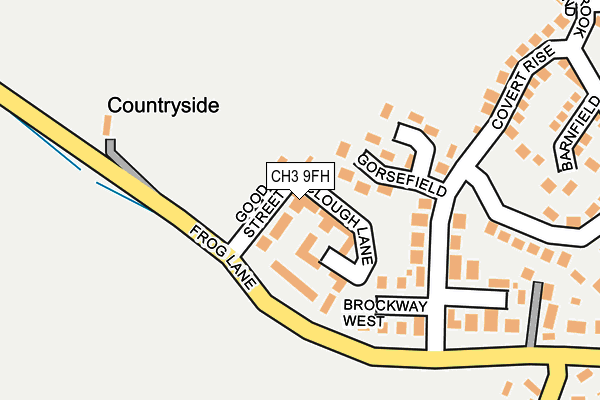 CH3 9FH map - OS OpenMap – Local (Ordnance Survey) CH3 9FH map - OS OpenMap – Local (Ordnance Survey)