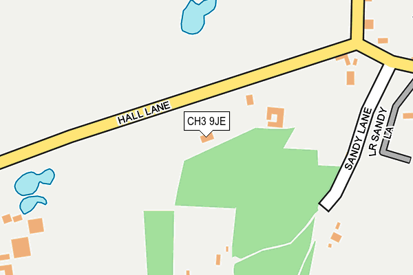 CH3 9JE map - OS OpenMap – Local (Ordnance Survey) CH3 9JE map - OS OpenMap – Local (Ordnance Survey)