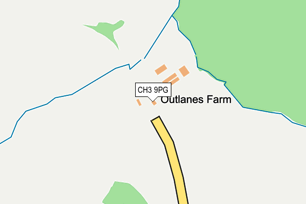CH3 9PG map - OS OpenMap – Local (Ordnance Survey) CH3 9PG map - OS OpenMap – Local (Ordnance Survey)