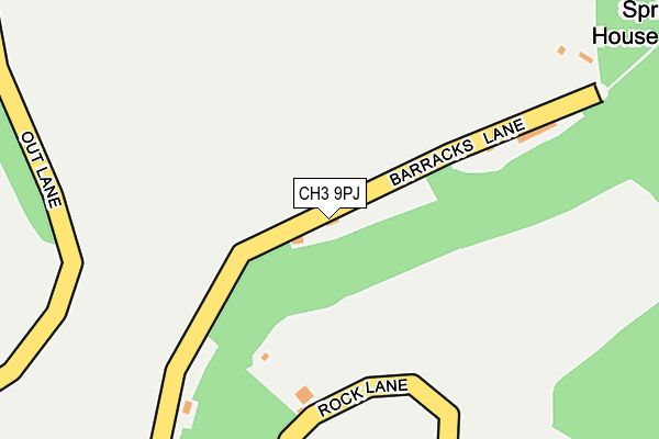 CH3 9PJ map - OS OpenMap – Local (Ordnance Survey) CH3 9PJ map - OS OpenMap – Local (Ordnance Survey)
