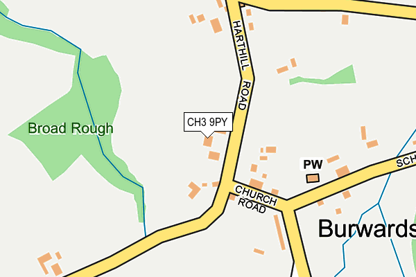 CH3 9PY map - OS OpenMap – Local (Ordnance Survey) CH3 9PY map - OS OpenMap – Local (Ordnance Survey)