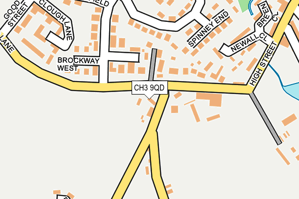 CH3 9QD map - OS OpenMap – Local (Ordnance Survey) CH3 9QD map - OS OpenMap – Local (Ordnance Survey)
