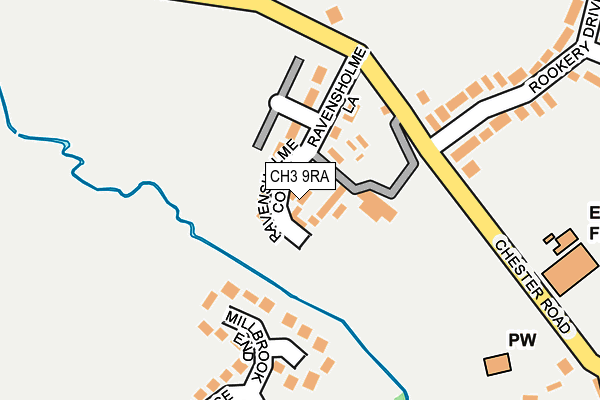 CH3 9RA map - OS OpenMap – Local (Ordnance Survey) CH3 9RA map - OS OpenMap – Local (Ordnance Survey)