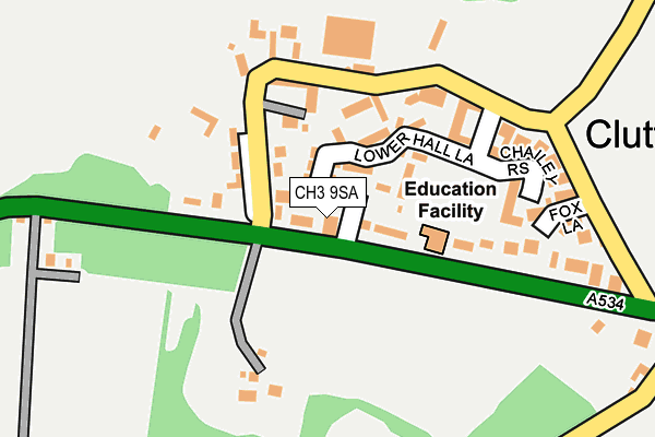 CH3 9SA map - OS OpenMap – Local (Ordnance Survey) CH3 9SA map - OS OpenMap – Local (Ordnance Survey)
