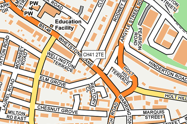 CH41 2TE map - OS OpenMap – Local (Ordnance Survey) CH41 2TE map - OS OpenMap – Local (Ordnance Survey)