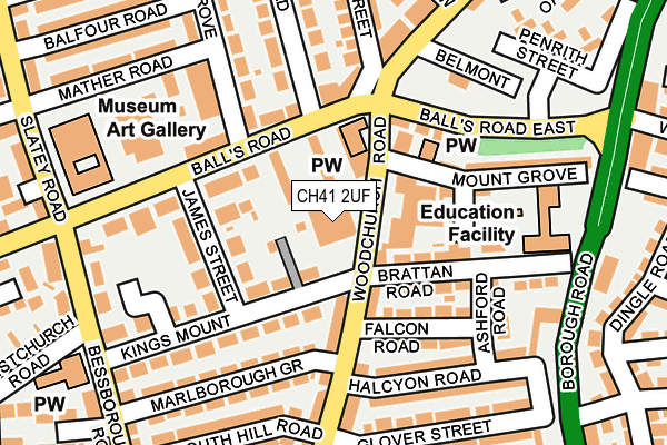 CH41 2UF map - OS OpenMap – Local (Ordnance Survey) CH41 2UF map - OS OpenMap – Local (Ordnance Survey)