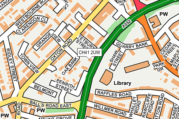 CH41 2UW map - OS OpenMap – Local (Ordnance Survey) CH41 2UW map - OS OpenMap – Local (Ordnance Survey)