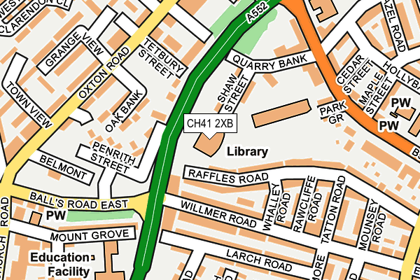 CH41 2XB map - OS OpenMap – Local (Ordnance Survey) CH41 2XB map - OS OpenMap – Local (Ordnance Survey)
