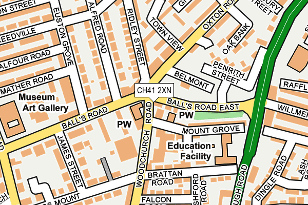 CH41 2XN map - OS OpenMap – Local (Ordnance Survey) CH41 2XN map - OS OpenMap – Local (Ordnance Survey)