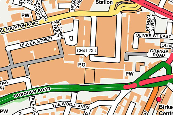 CH41 2XU map - OS OpenMap – Local (Ordnance Survey) CH41 2XU map - OS OpenMap – Local (Ordnance Survey)