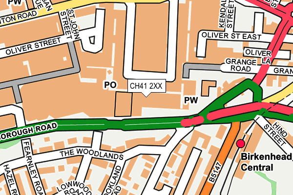 CH41 2XX map - OS OpenMap – Local (Ordnance Survey) CH41 2XX map - OS OpenMap – Local (Ordnance Survey)