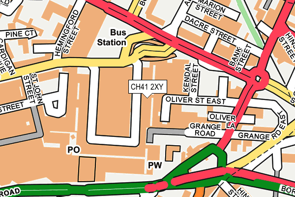 CH41 2XY map - OS OpenMap – Local (Ordnance Survey) CH41 2XY map - OS OpenMap – Local (Ordnance Survey)