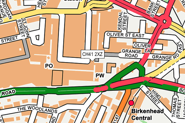CH41 2XZ map - OS OpenMap – Local (Ordnance Survey) CH41 2XZ map - OS OpenMap – Local (Ordnance Survey)