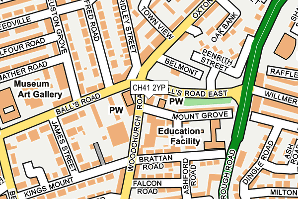 CH41 2YP map - OS OpenMap – Local (Ordnance Survey) CH41 2YP map - OS OpenMap – Local (Ordnance Survey)