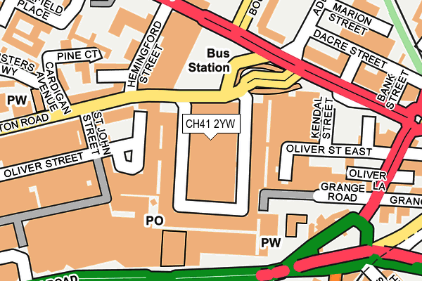 CH41 2YW map - OS OpenMap – Local (Ordnance Survey) CH41 2YW map - OS OpenMap – Local (Ordnance Survey)