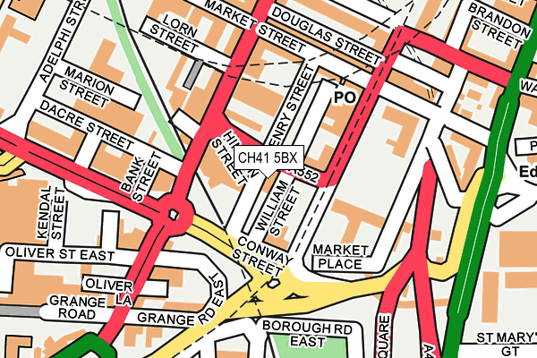 CH41 5BX map - OS OpenMap – Local (Ordnance Survey) CH41 5BX map - OS OpenMap – Local (Ordnance Survey)