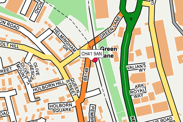 CH41 9AN map - OS OpenMap – Local (Ordnance Survey) CH41 9AN map - OS OpenMap – Local (Ordnance Survey)