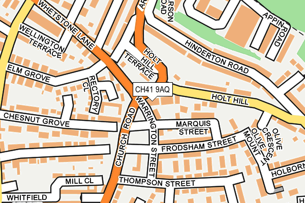 CH41 9AQ map - OS OpenMap – Local (Ordnance Survey) CH41 9AQ map - OS OpenMap – Local (Ordnance Survey)