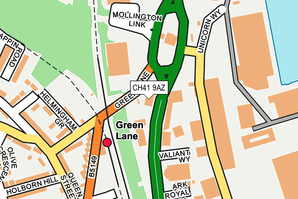 CH41 9AZ map - OS OpenMap – Local (Ordnance Survey) CH41 9AZ map - OS OpenMap – Local (Ordnance Survey)