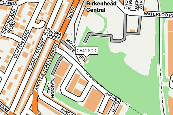 CH41 9DD map - OS OpenMap – Local (Ordnance Survey) CH41 9DD map - OS OpenMap – Local (Ordnance Survey)