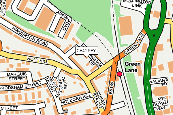 CH41 9EY map - OS OpenMap – Local (Ordnance Survey) CH41 9EY map - OS OpenMap – Local (Ordnance Survey)