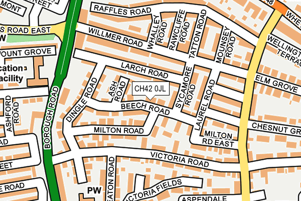 CH42 0JL map - OS OpenMap – Local (Ordnance Survey)