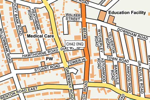 CH42 0NQ map - OS OpenMap – Local (Ordnance Survey) CH42 0NQ map - OS OpenMap – Local (Ordnance Survey)