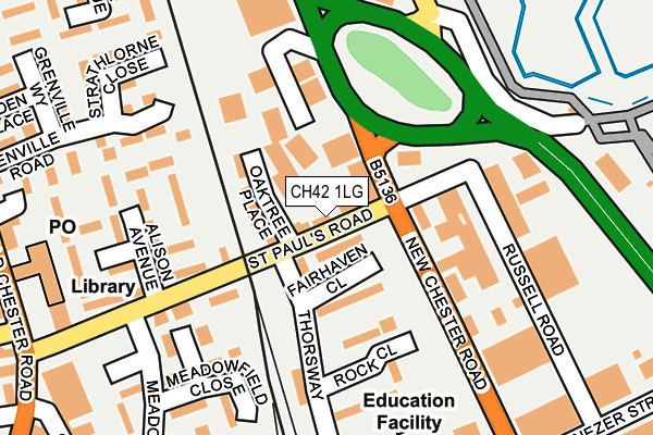 CH42 1LG map - OS OpenMap – Local (Ordnance Survey) CH42 1LG map - OS OpenMap – Local (Ordnance Survey)